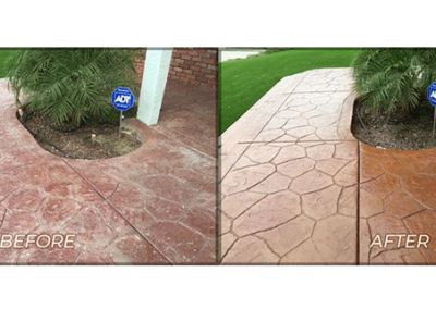 Stamped Concrete using Gloss Solvent