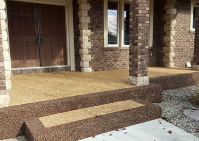 Pebble Stone porch and stairway using Epoxy