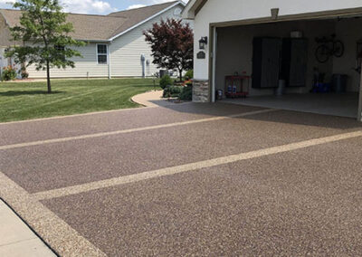 Pebble Stone Overlay Driveway using Epoxy sealant