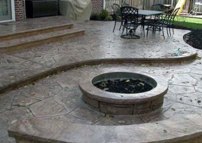 Stamped Concrete Patio using Gloss Solvent