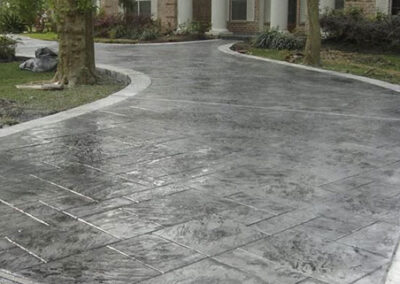 Stamped Concrete driveway using High Gloss Solvent