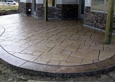 Stamped Concrete Patio using Gloss Solvent